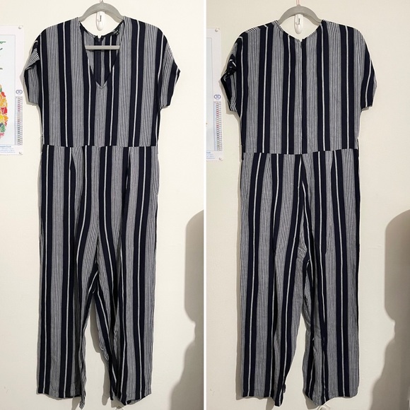 RAILS Striped Short Sleeve Jumpsuit Size Medium - Picture 1 of 3
